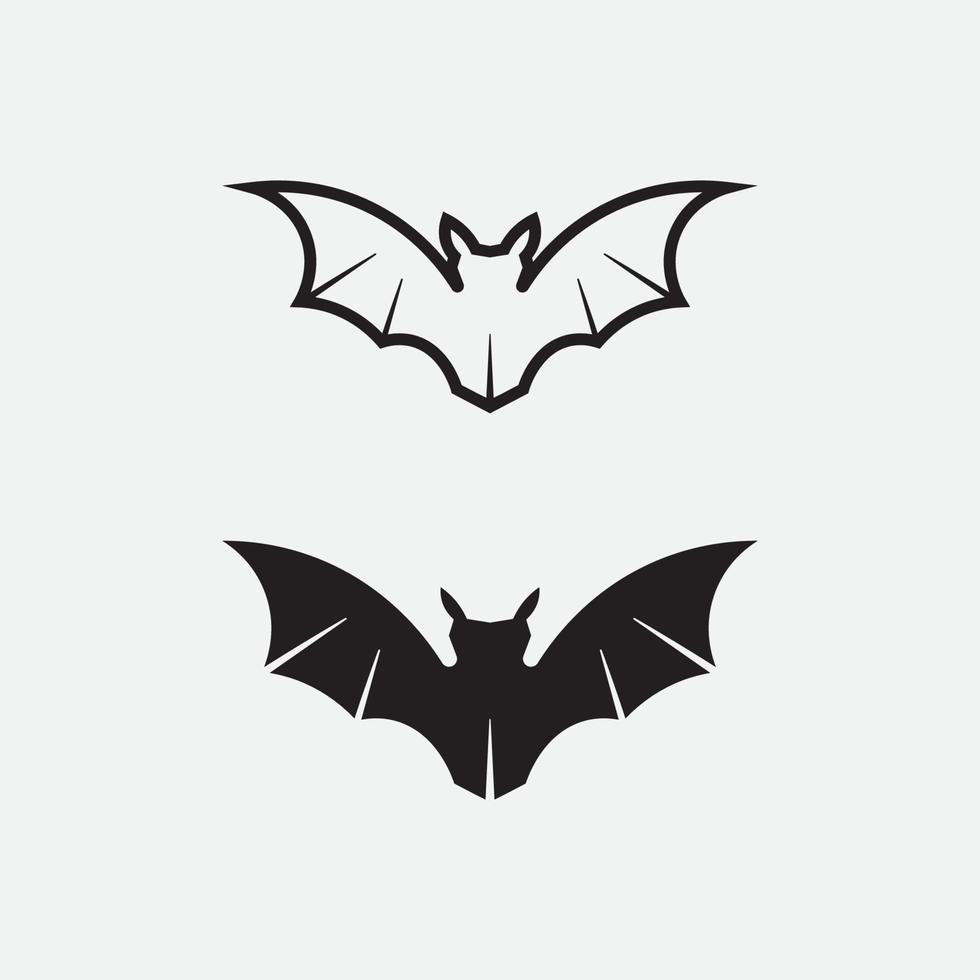 bat logotyp djur och vektor, vingar, svart, halloween, vampyr, gotisk, illustration, design bat ikon vektor