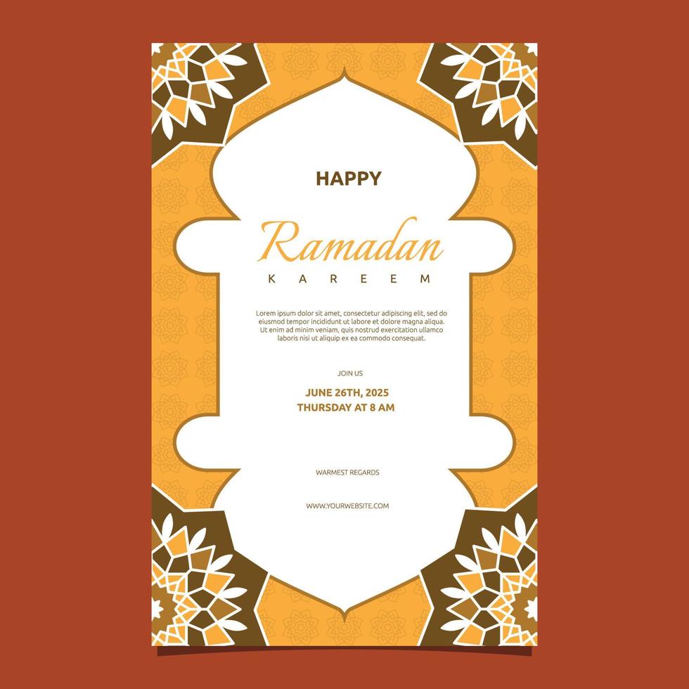 islamisk händelse ramadan kareem kort ram bakgrund enkel platt design vektor