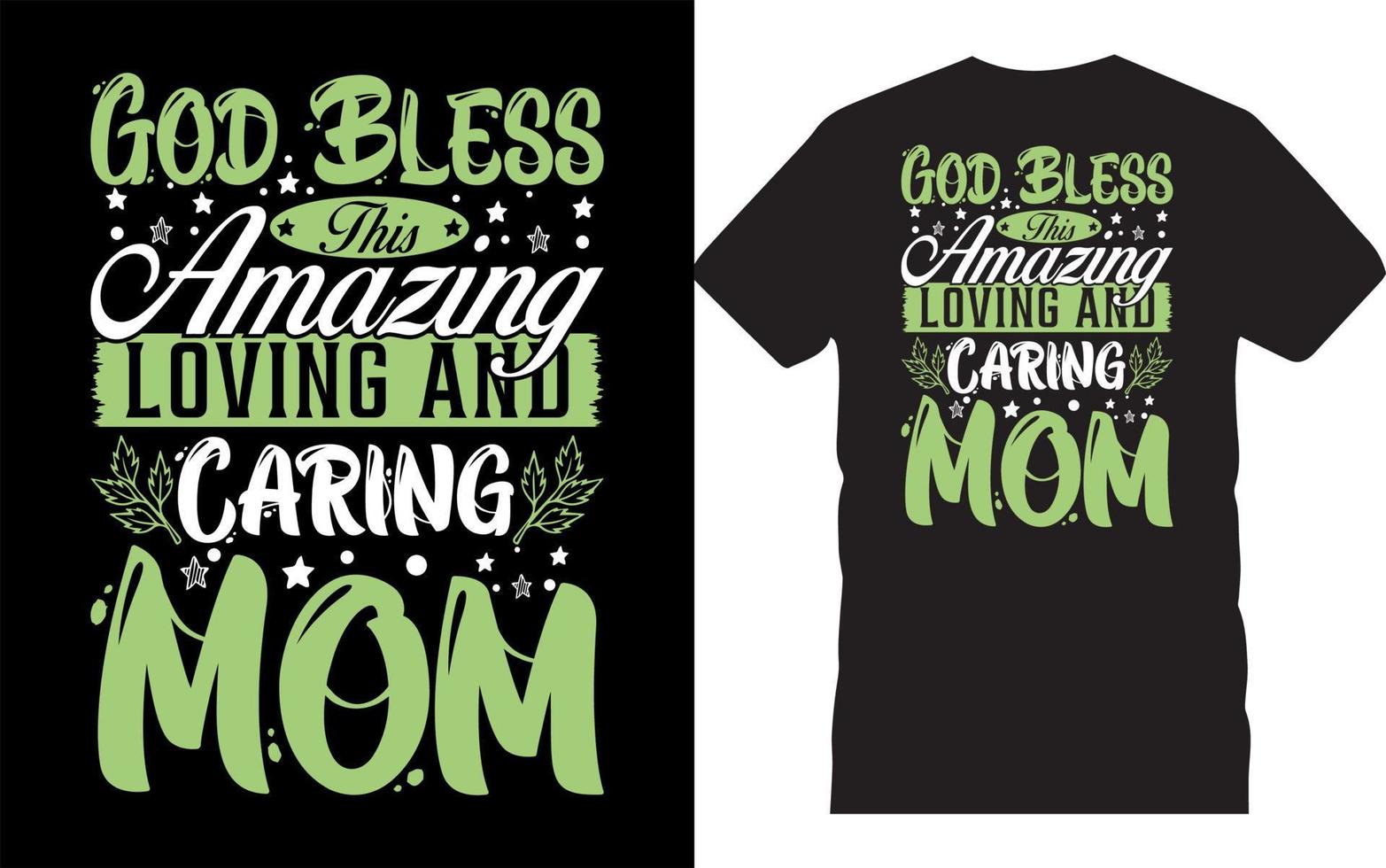 Gott segne diesen fantastischen Typografie-T-Shirt-Entwurf für Mutter-Muttertag. vektor