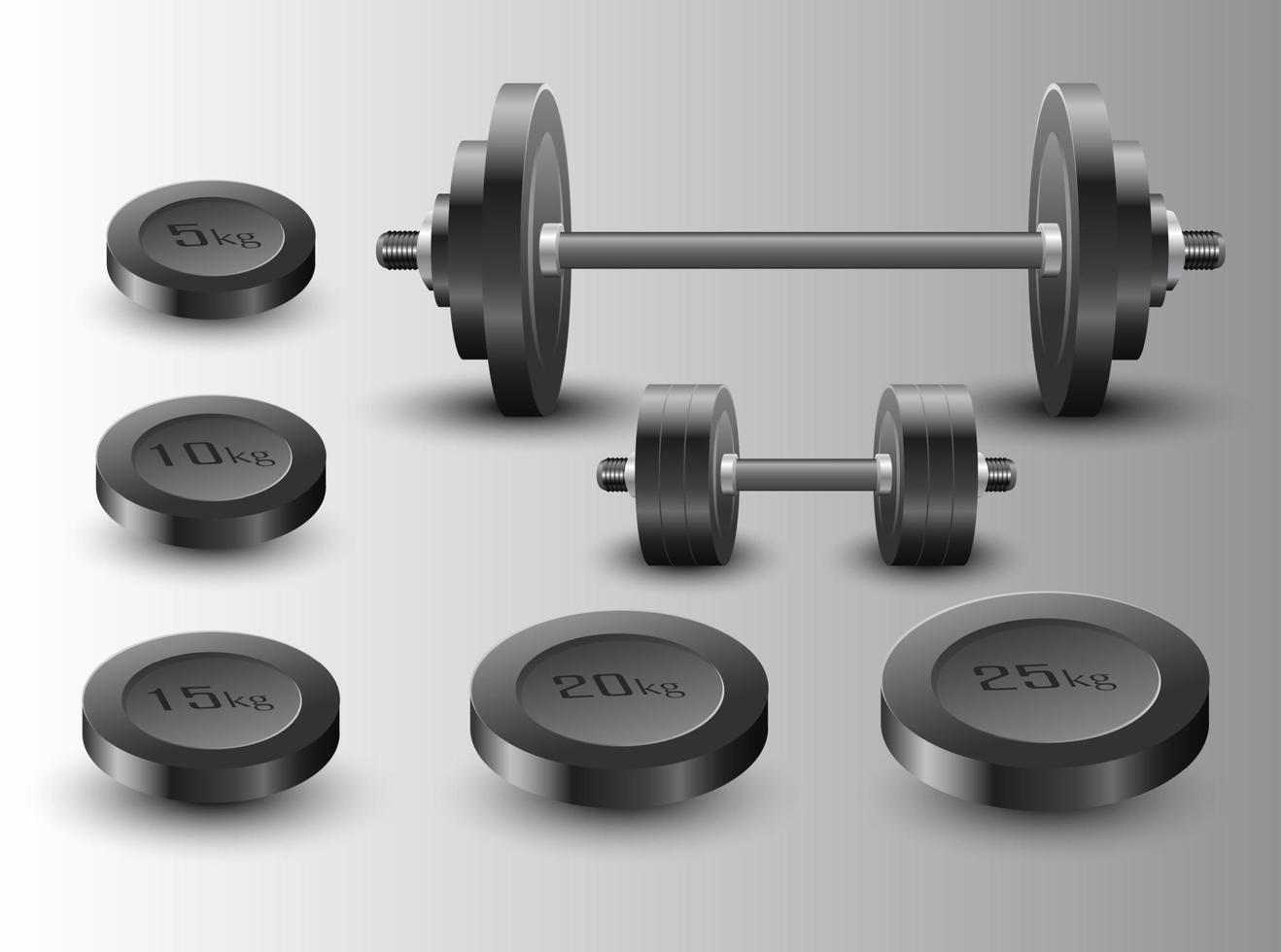 Fitness-Gewicht-Symbole. Vektor-Illustration vektor