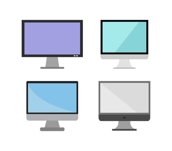 Computerbildschirm-Icon-Set vektor