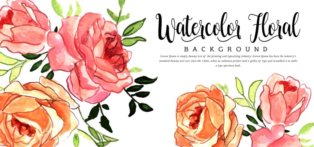 Aquarell Blumen Hintergrund vektor