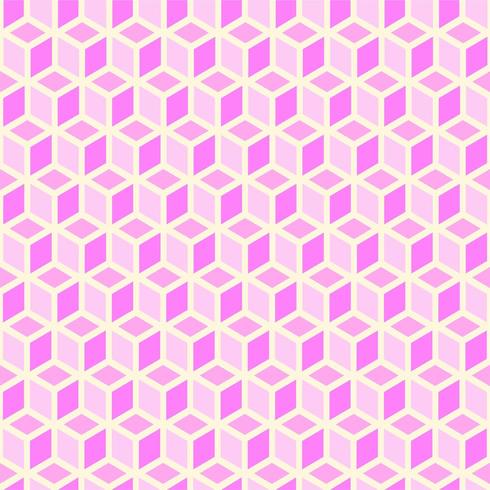 Trendig sömlös rosa bakgrund av kuber vektor