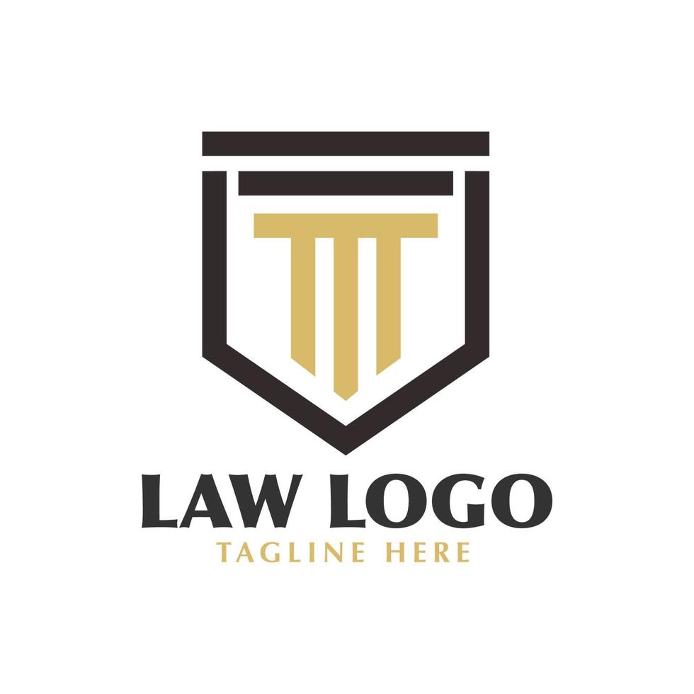 pelare rättvisa advokat lag logotyp design koncept mall vektor