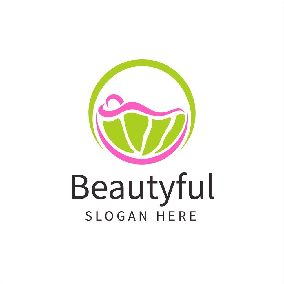 Schönheitspflege und Spa-Logo-Design vektor