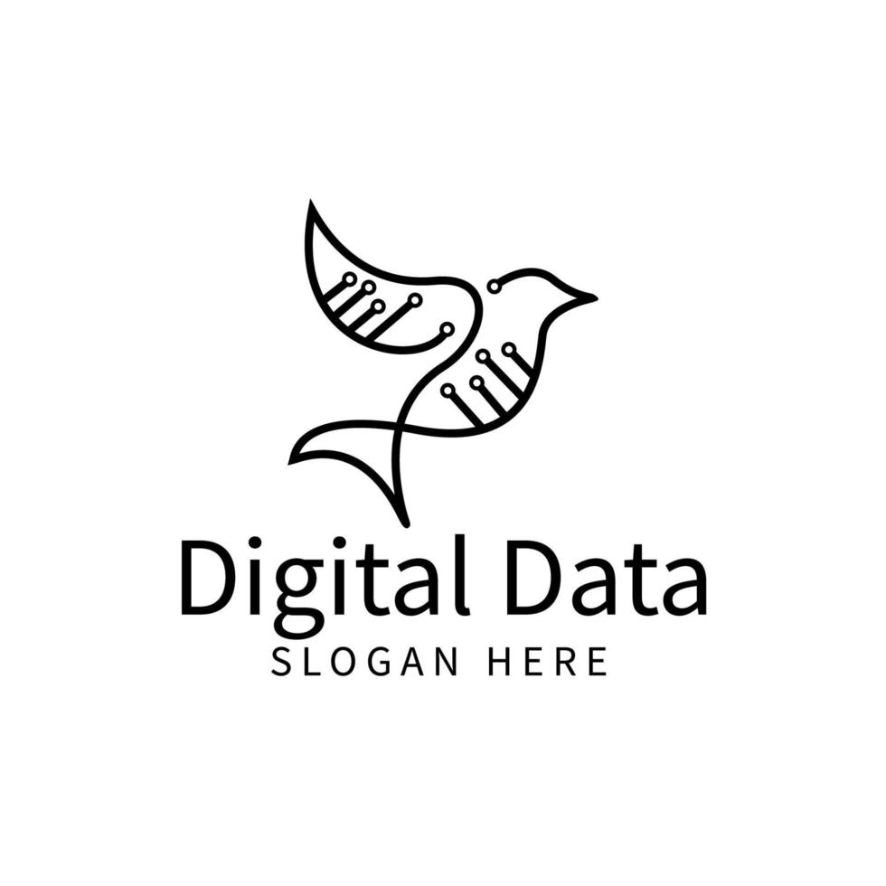 Logo-Design für digitale Datensysteme vektor