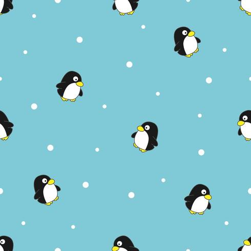 Pingvin sömlösa mönster vektor