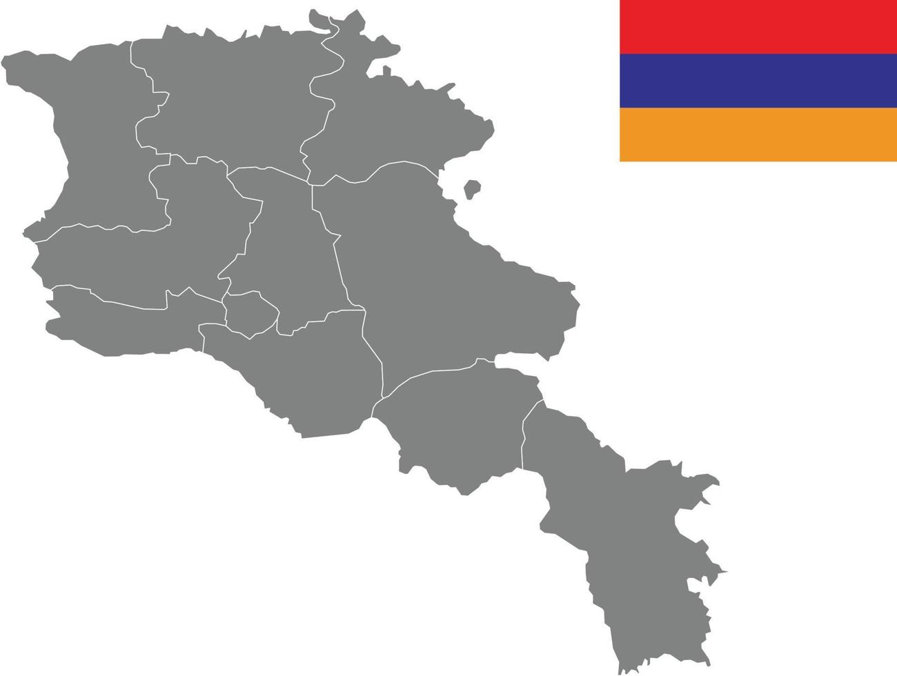 armenien karte. Armenien-Flagge. flache Symbol-Symbol-Vektor-Illustration vektor