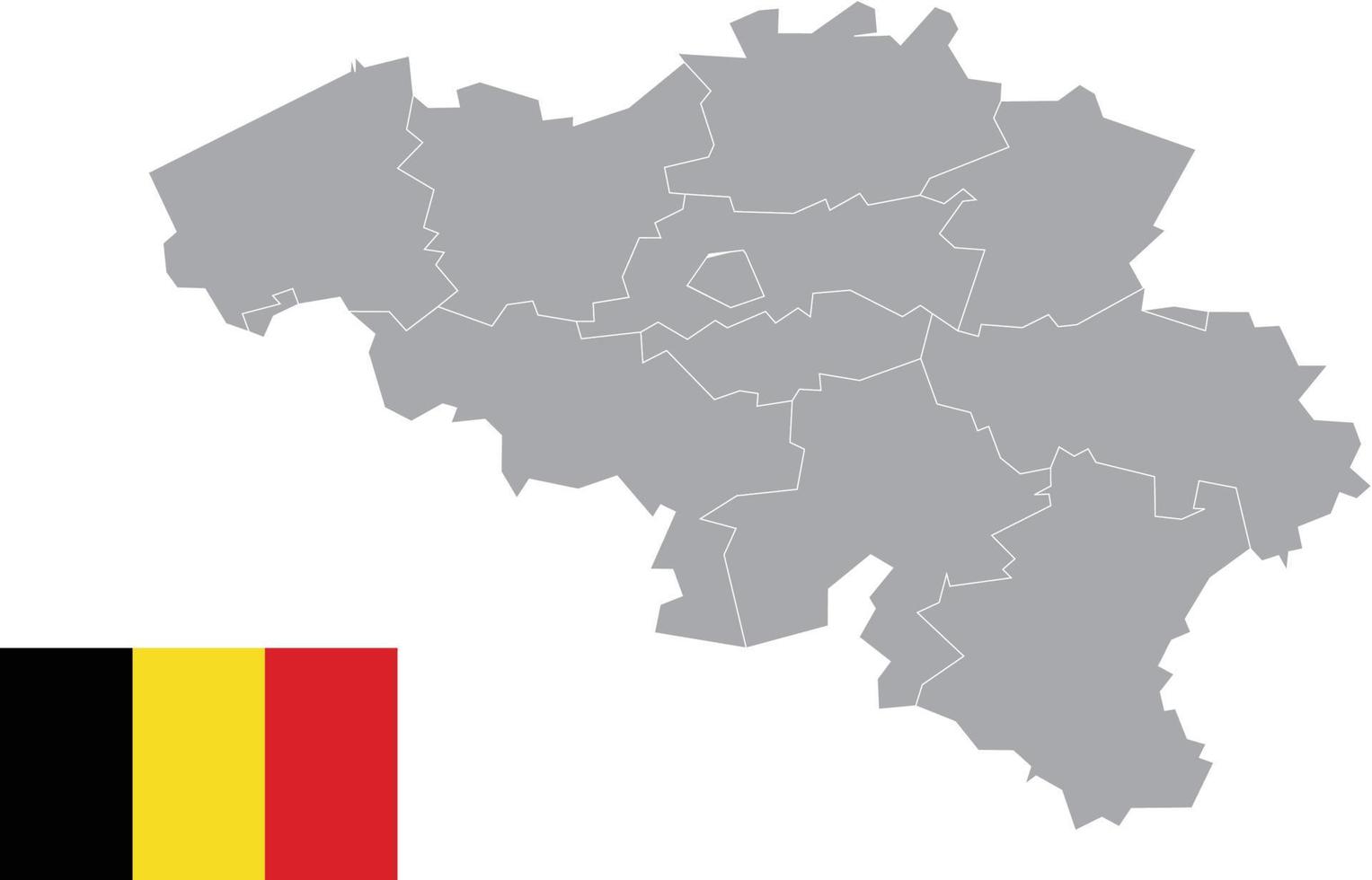 Belgien karta. Belgiens flagga. platt ikon symbol vektor illustration