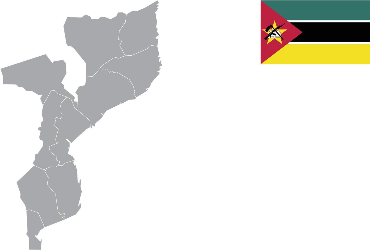 moçambique karta. moçambiques flagga. platt ikon symbol vektor illustration
