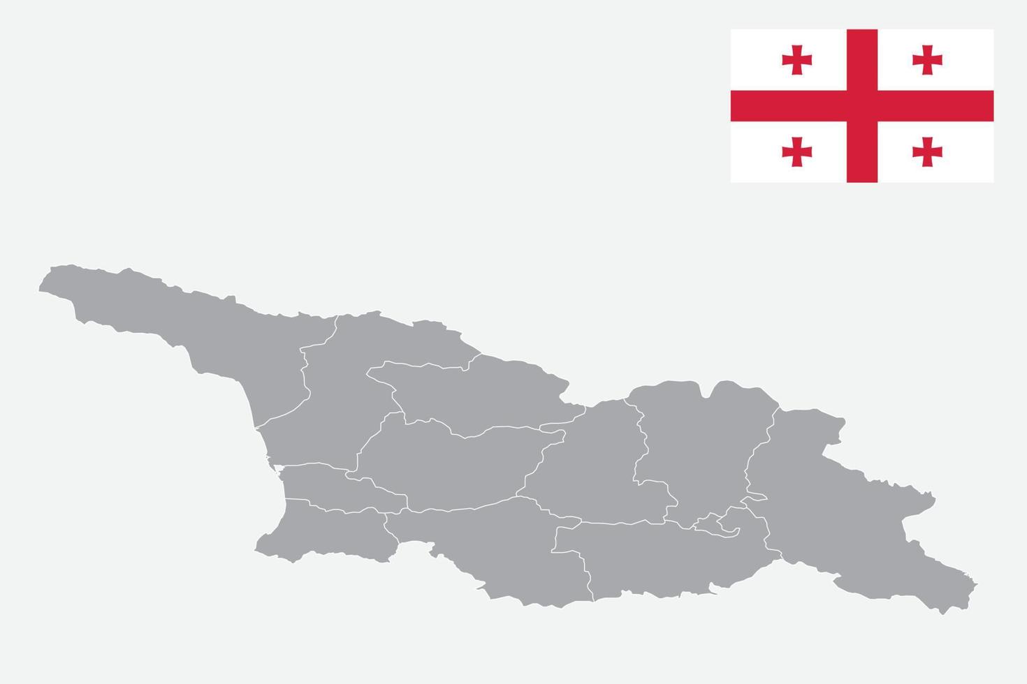 georgien karta. georgiens flagga. platt ikon symbol vektor illustration