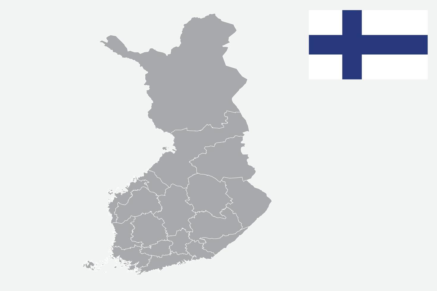 Finnland Karte. finnische Flagge. flache Symbol-Symbol-Vektor-Illustration vektor