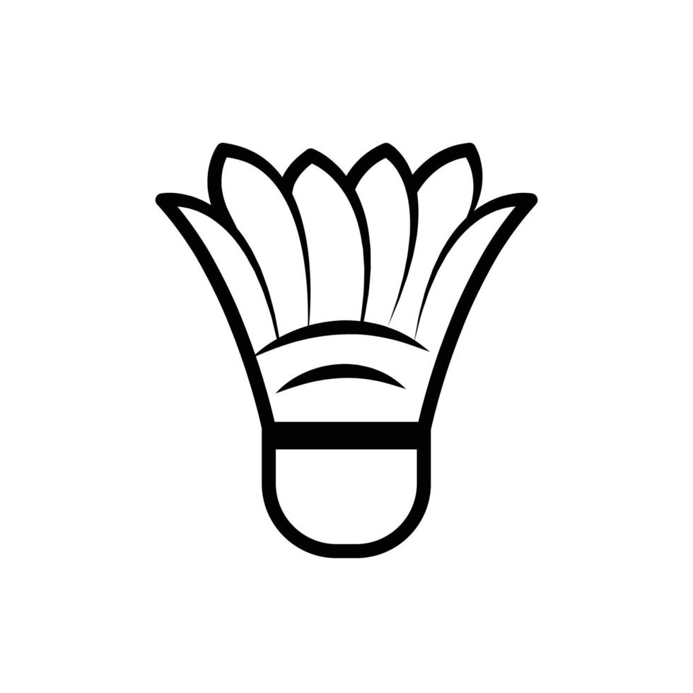 fjäderbollar ikon. linje ikon stil. lämplig för badmintonikonen. enkel design redigerbar. designmall vektor