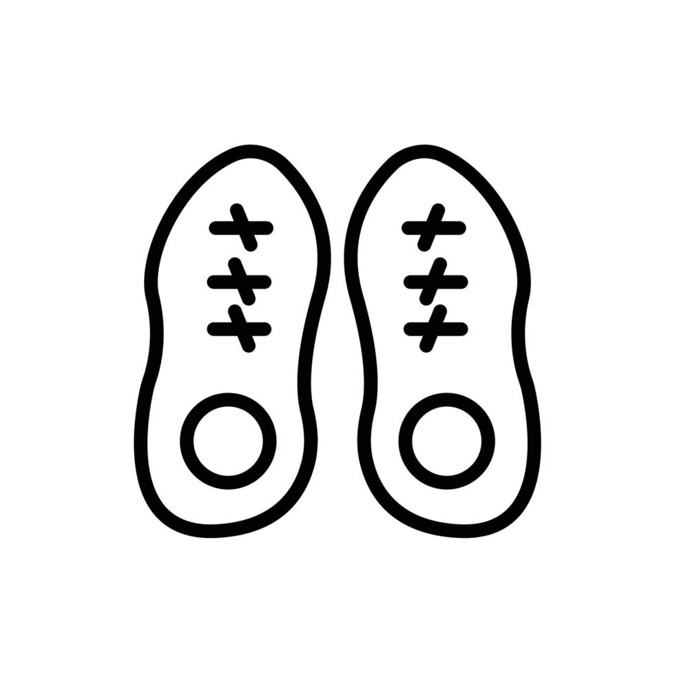 Schuh-Symbol. Liniensymbolstil. geeignet für Sport-Badminton-Symbol. einfaches Design editierbar. Design-Vorlagenvektor vektor