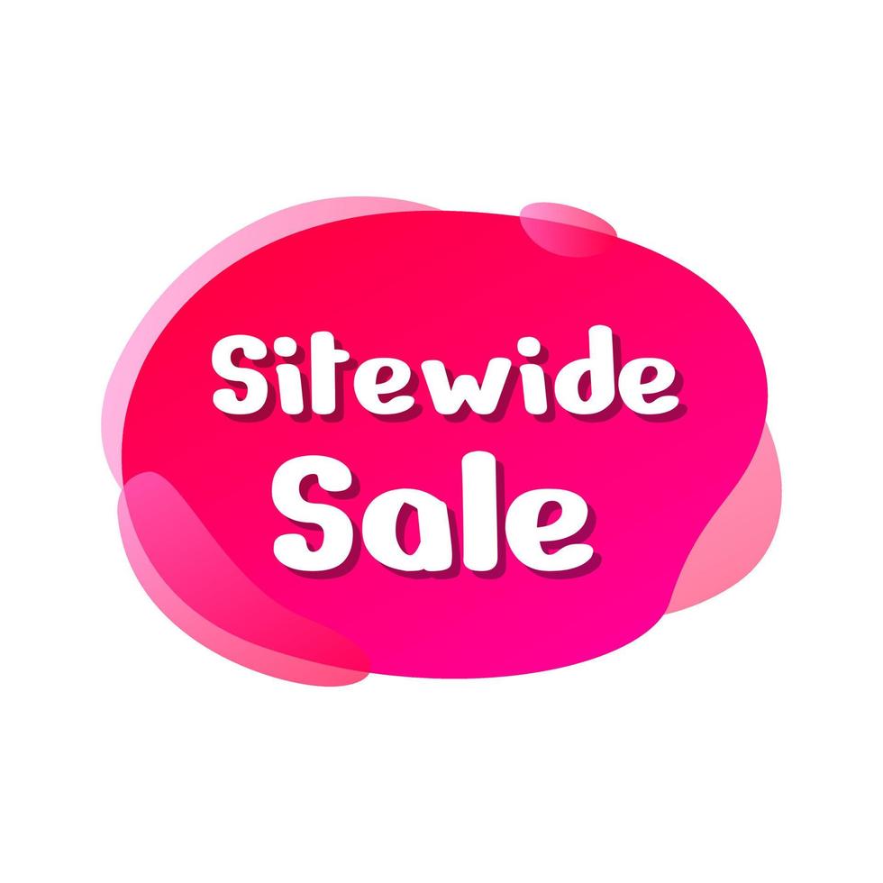 Sitewide Sale Shopping bietet Icon-Label-Badge-Design-Vektor vektor