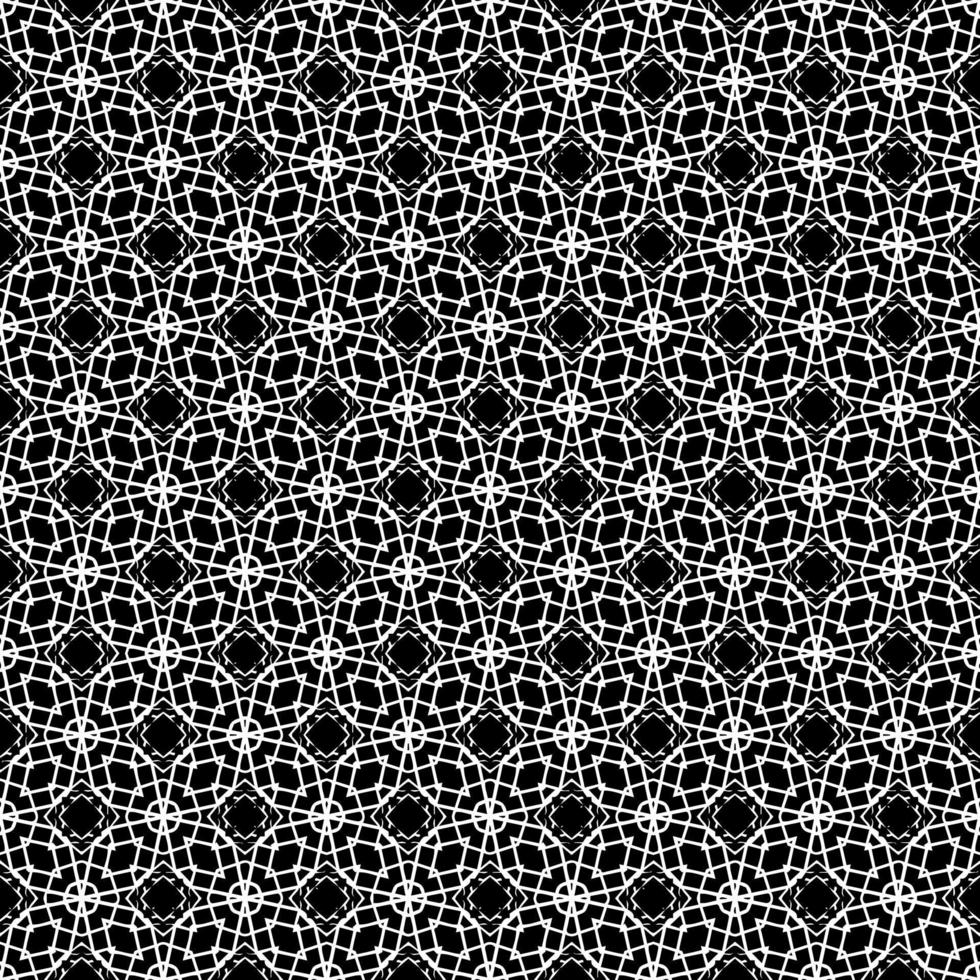 Schwarz-Weiß-Oberflächenmuster Textur. bw dekoratives Grafikdesign. Mosaik Ornamente. Mustervorlage. vektor