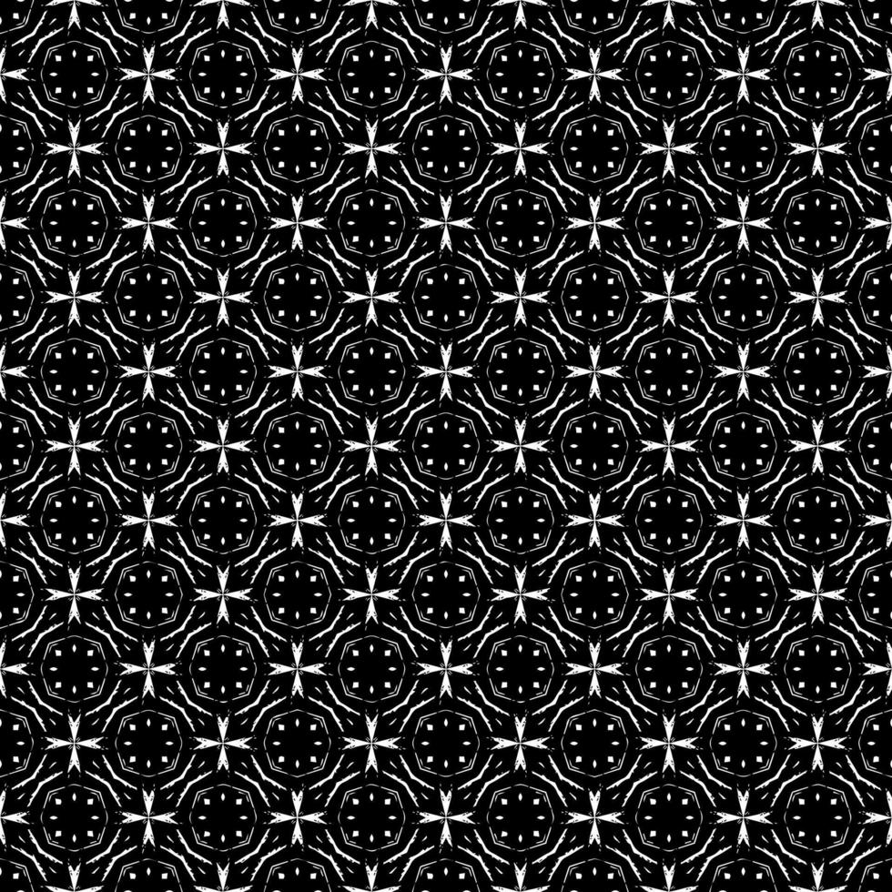 Schwarz-Weiß-nahtlose Mustertextur. Ziergrafik in Graustufen. Mosaik Ornamente. Mustervorlage. Vektor-Illustration. eps10. vektor