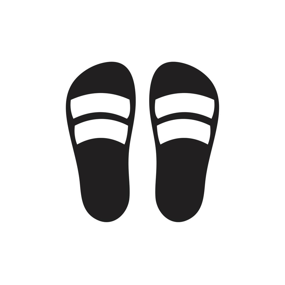 Pantoffel-Symbolvorlage schwarze Farbe editierbar. Hausschuhe Symbol Symbol flache Vektorgrafiken für Grafik- und Webdesign. vektor