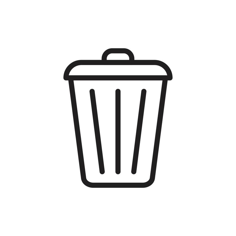 bin Vektor Icon Vorlage schwarze Farbe editierbar. flache vektorillustration des bin-vektorsymbolsymbols für grafik- und webdesign.