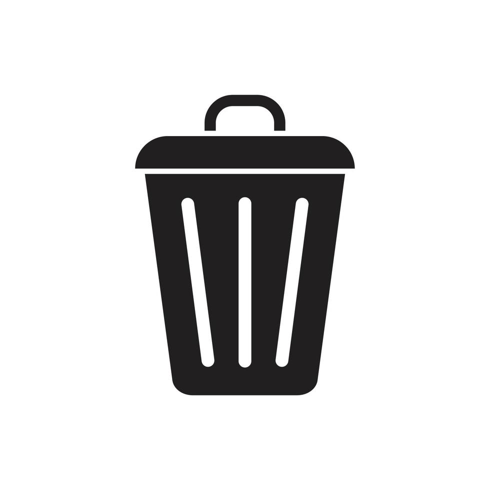 bin Vektor Icon Vorlage schwarze Farbe editierbar. flache vektorillustration des bin-vektorsymbolsymbols für grafik- und webdesign.