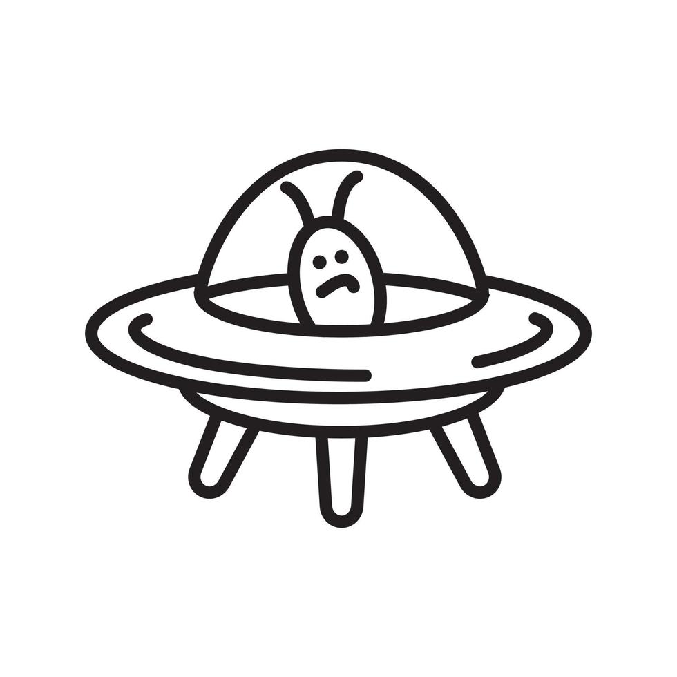 ufo fliegendes raumschiff symbol vorlage schwarze farbe editierbar. ufo fliegendes raumschiff symbol flache vektorillustration für grafik- und webdesign. vektor