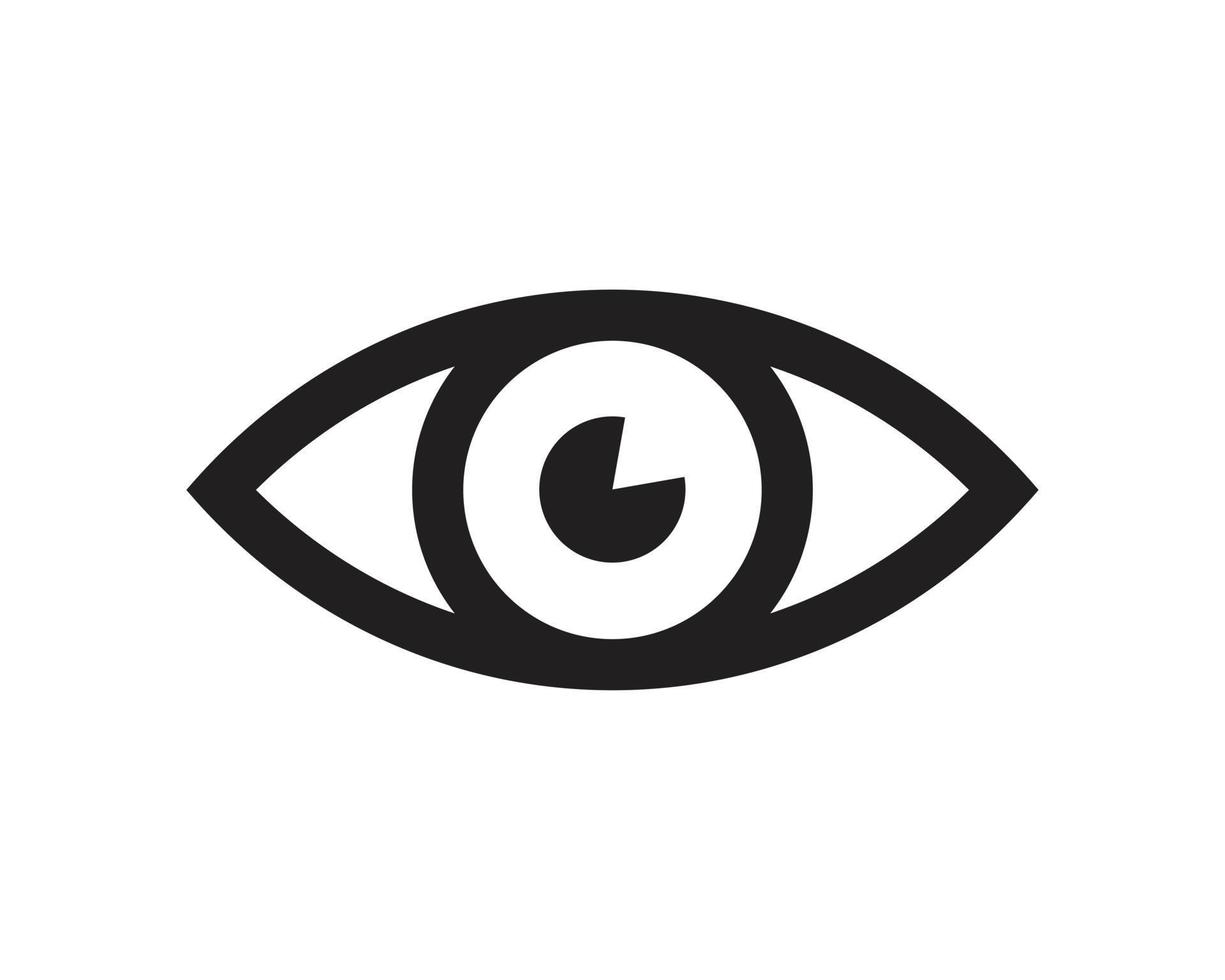 ögat tecken ikon mall svart färg redigerbar. ögat tecken ikon symbol platt vektorillustration för grafik och webbdesign. vektor