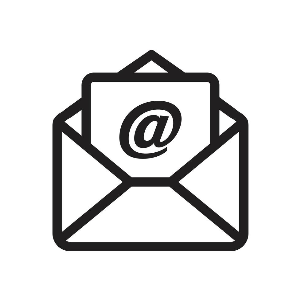 Mail, E-Mail-Icon-Vorlage in schwarzer Farbe editierbar. E-Mail, E-Mail-Symbol flache Vektorgrafiken für Grafik- und Webdesign. vektor