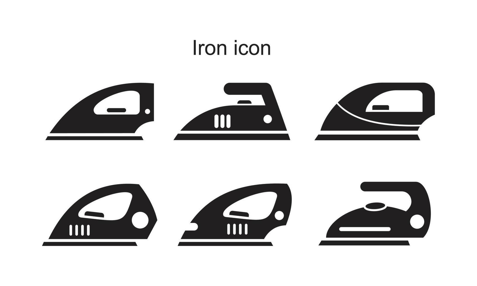 Eisen-Icon-Vorlage schwarze Farbe editierbar. Flache Vektorillustration des Eisenikonensymbols für Grafik- und Webdesign. vektor