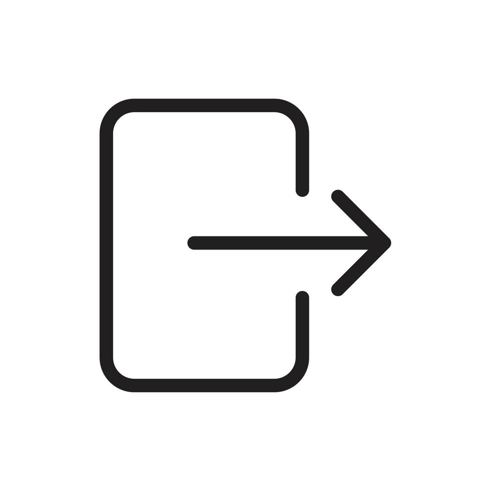 vektor logout ikon mall svart färg redigerbar. logga ut ikon symbol platt vektorillustration för grafik och webbdesign.