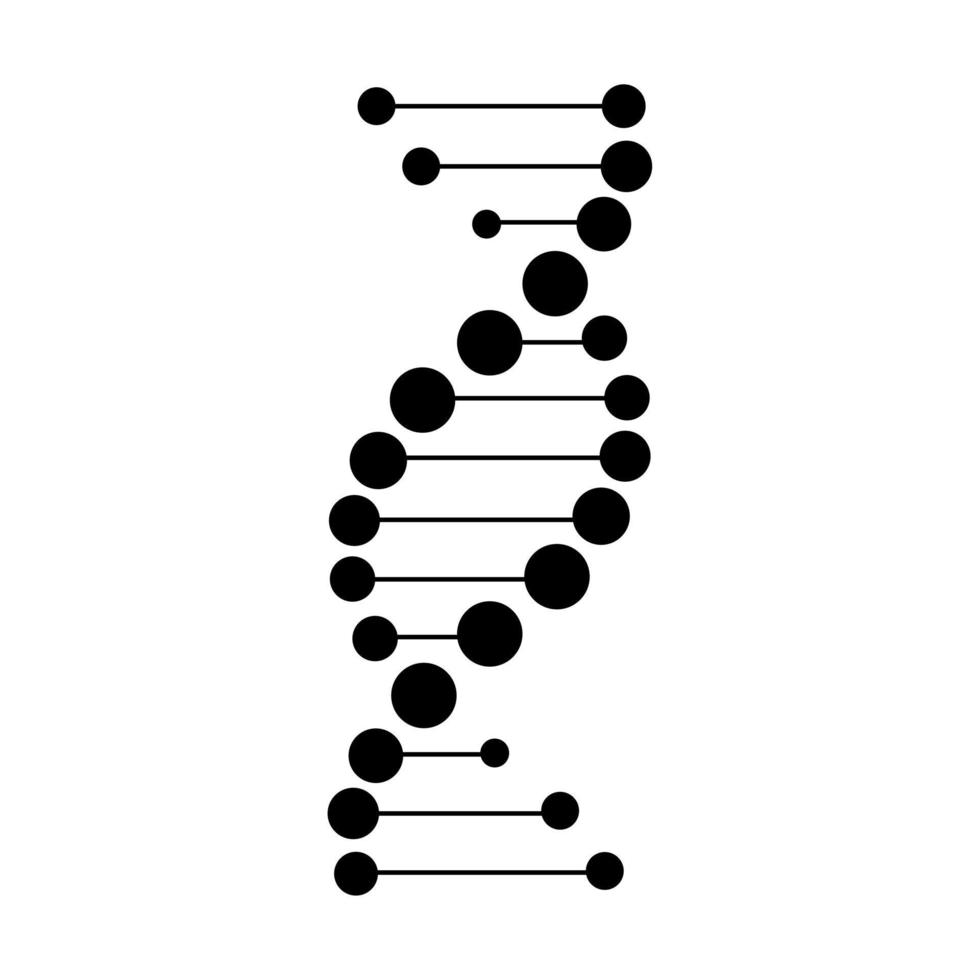 dna-symbol im trendigen flachen design vektor