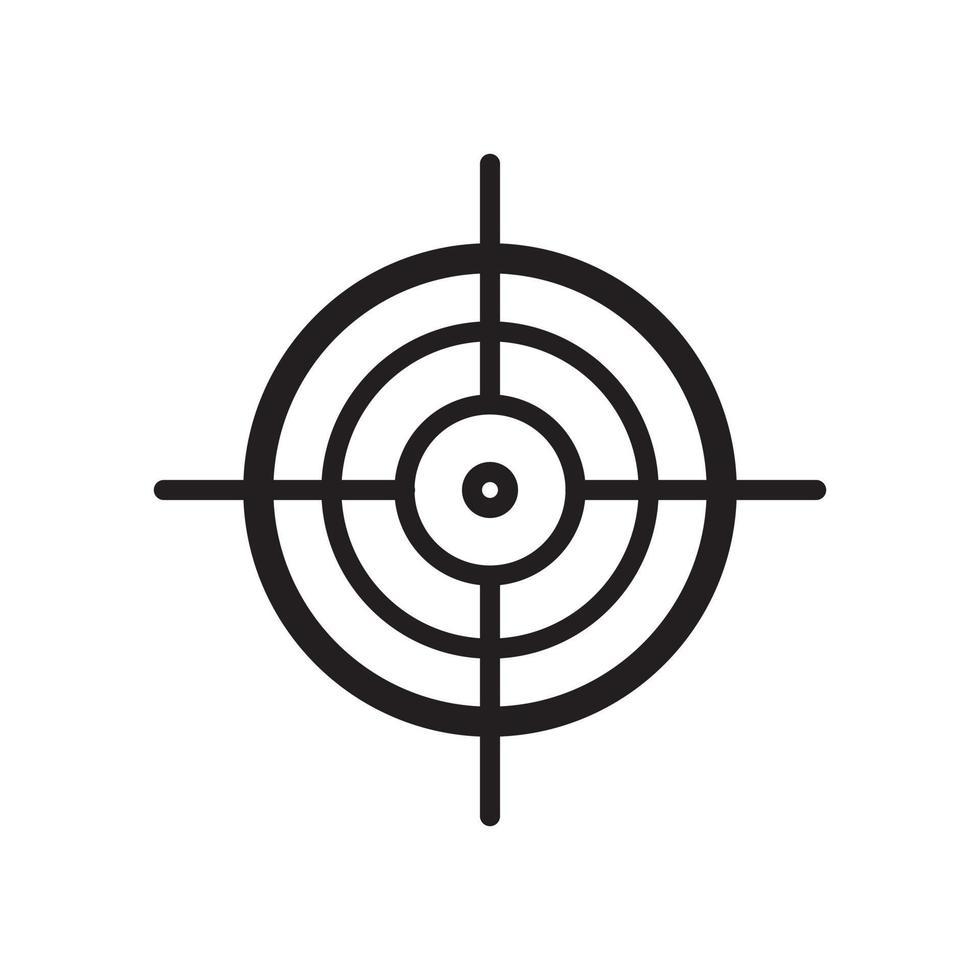 Ziel Ziel Symbol Vorlage schwarze Farbe editierbar. flache vektorillustration des zielzielsymbolsymbols für grafik- und webdesign. vektor