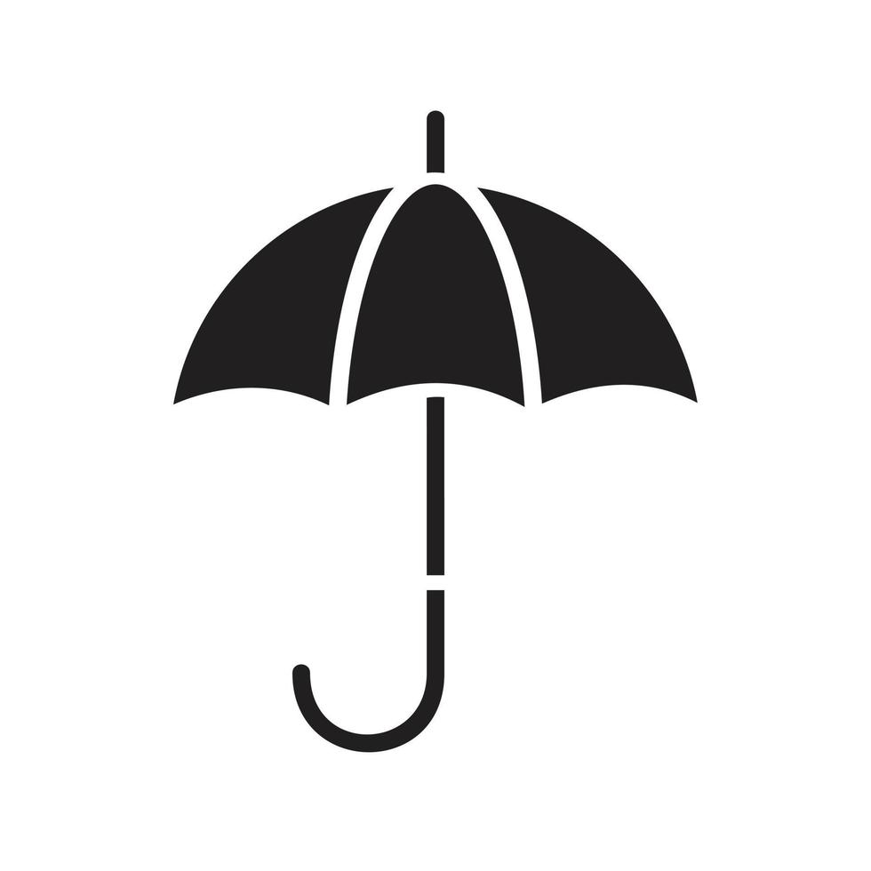 paraply ikon mall svart färg redigerbar. paraply ikon symbol platt vektor illustration för grafik och webbdesign.