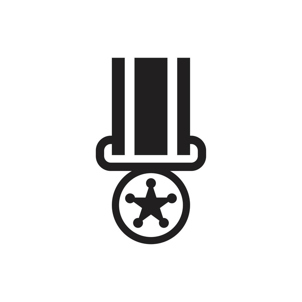 medalj ikon mall svart färg redigerbar. medalj ikon symbol platt vektorillustration för grafik och webbdesign. vektor