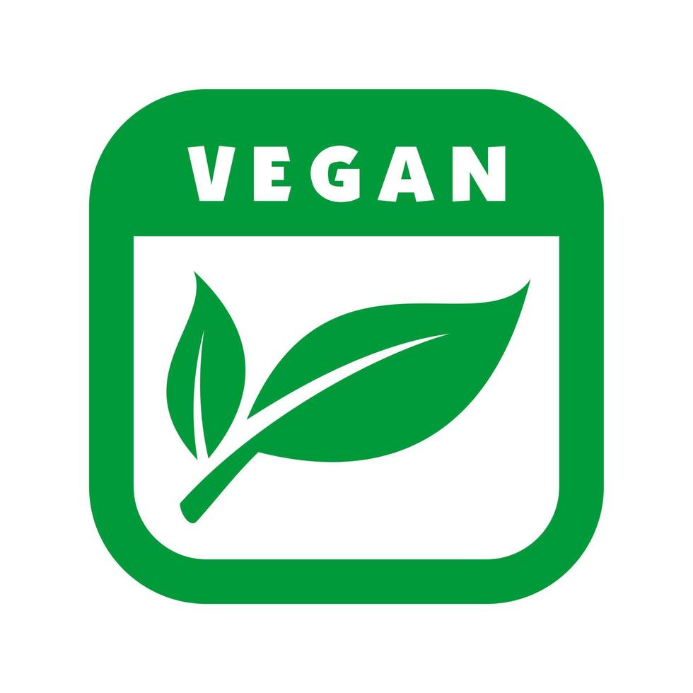 veganes Vektorsymbol, Symbol für veganes Essen vektor