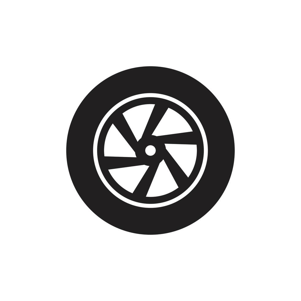 däckhjul ikon mall svart färg redigerbar. däck hjul ikon symbol platt vektor illustration för grafik och webbdesign.