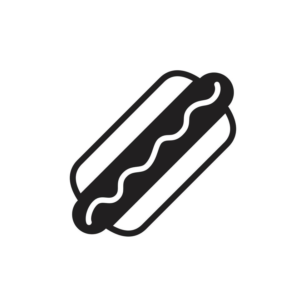 Hot-Dog-Icon-Vorlage in schwarzer Farbe editierbar. Hot-Dog-Symbol Symbol flache Vektorgrafiken für Grafik- und Webdesign. vektor