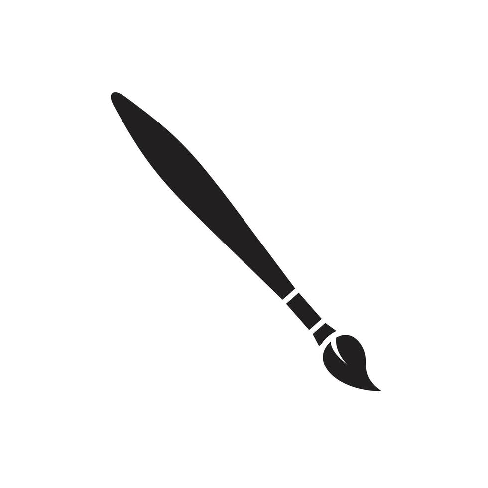 Farbpinsel-Symbol flache Vektorillustration für Grafik- und Webdesign. vektor