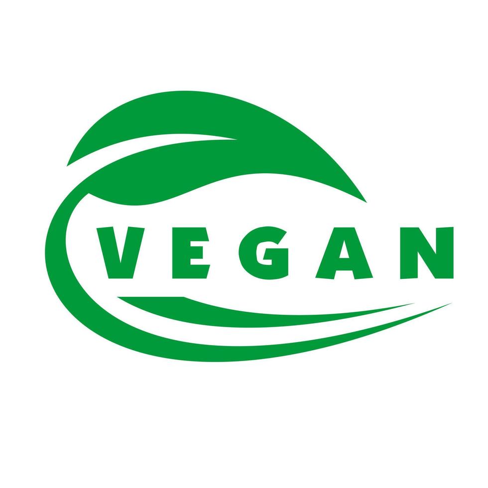 veganes Vektorsymbol, Symbol für veganes Essen vektor