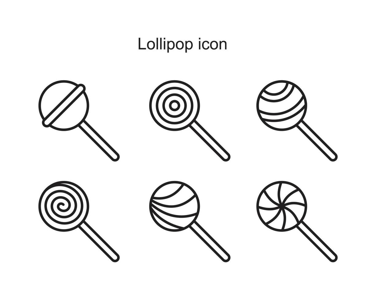 Lollipop-Symbolvorlage in schwarzer Farbe editierbar. Flache Vektorillustration des Lollipop-Symbolsymbols für Grafik- und Webdesign. vektor