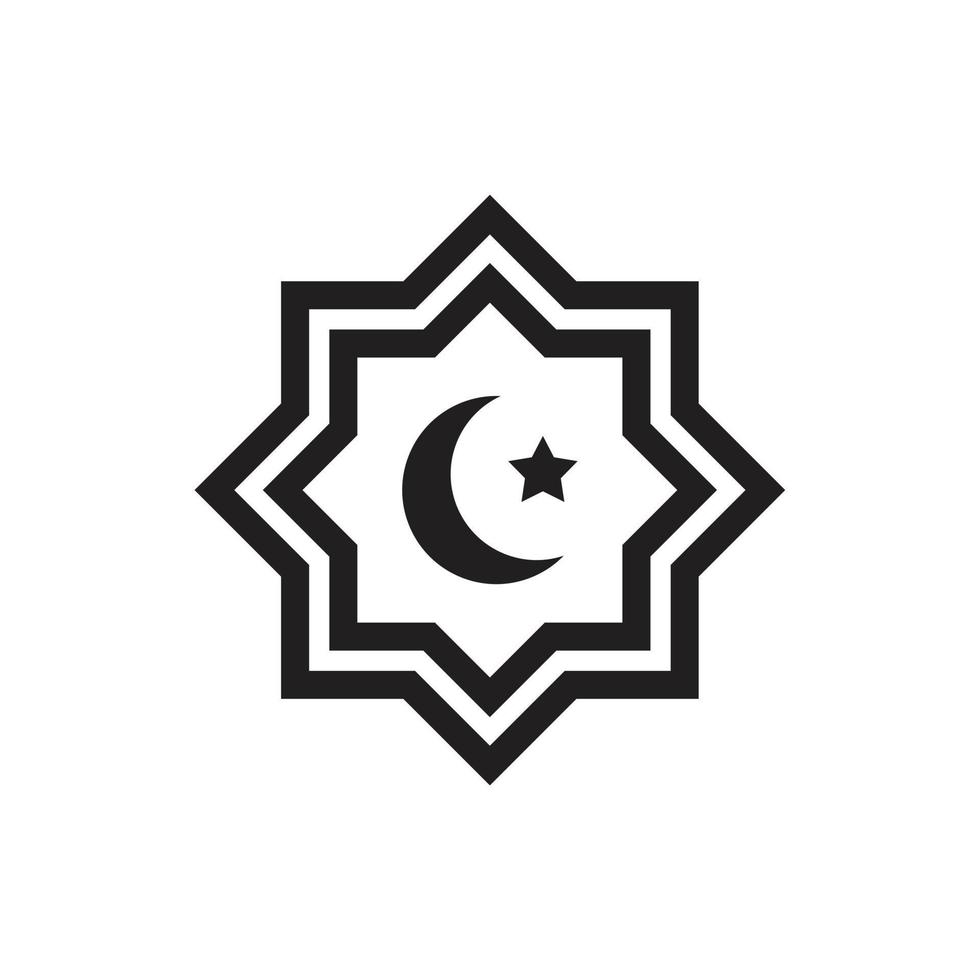 islam ikon mall svart färg redigerbar. islam ikon symbol platt vektorillustration för grafik och webbdesign. vektor