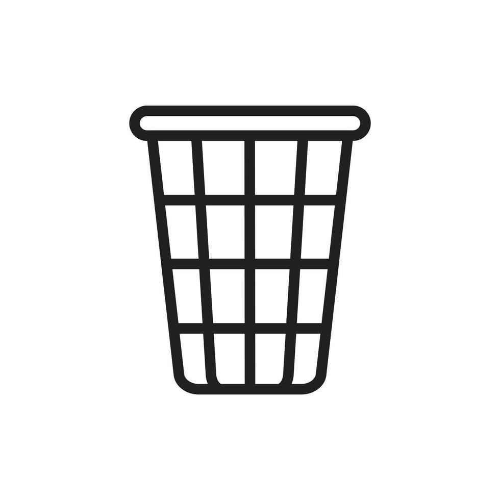 bin Vektor Icon Vorlage schwarze Farbe editierbar. flache vektorillustration des bin-vektorsymbolsymbols für grafik- und webdesign.