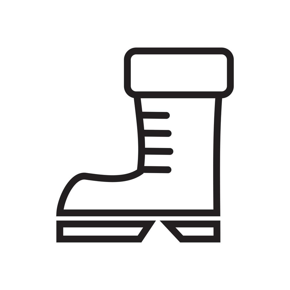 Stiefel-Symbol-Vorlage in schwarzer Farbe editierbar. flache Vektorillustration des Stiefelikonensymbols für Grafik- und Webdesign. vektor