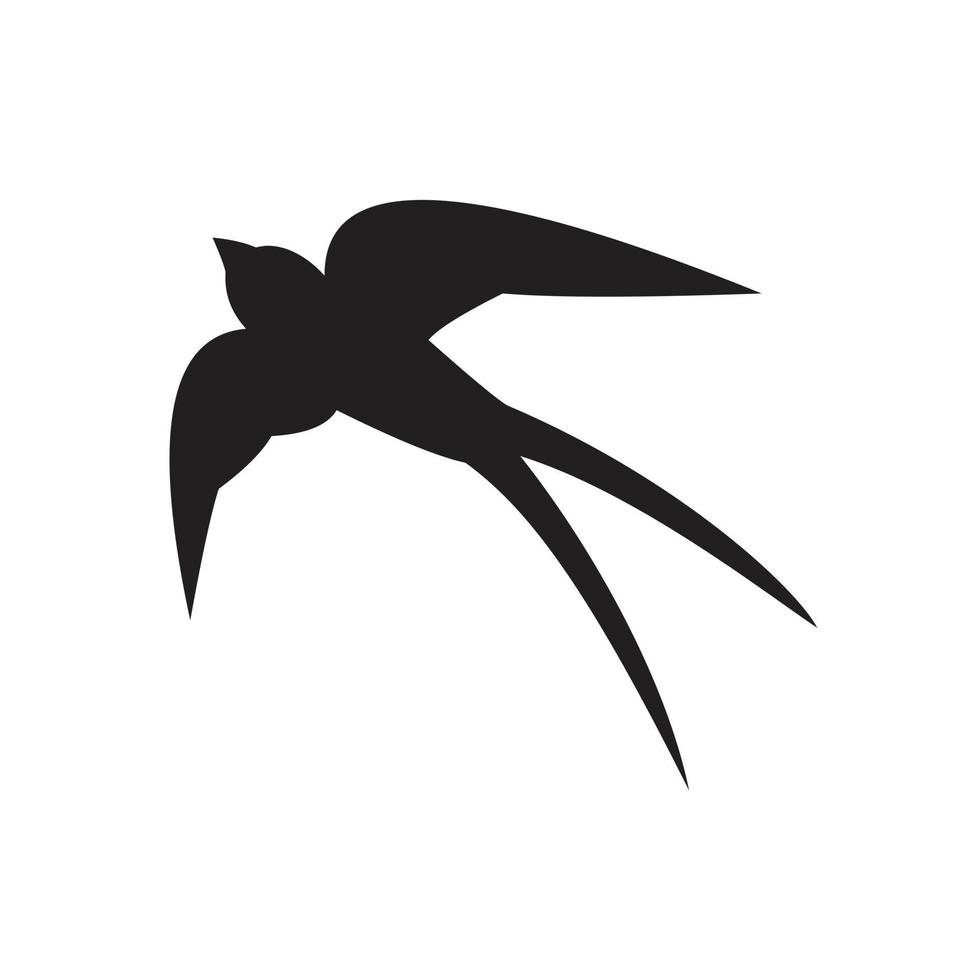 Vogel oder Reiher fliegende Symbolvorlage schwarze Farbe editierbar. vogel oder reiher fliegen symbol flache vektorillustration für grafik- und webdesign. vektor