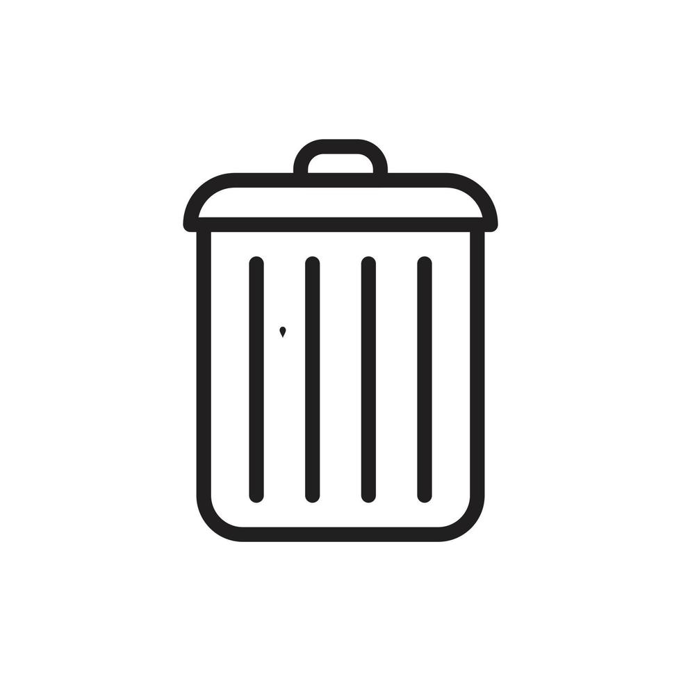 bin Vektor Icon Vorlage schwarze Farbe editierbar. flache vektorillustration des bin-vektorsymbolsymbols für grafik- und webdesign.