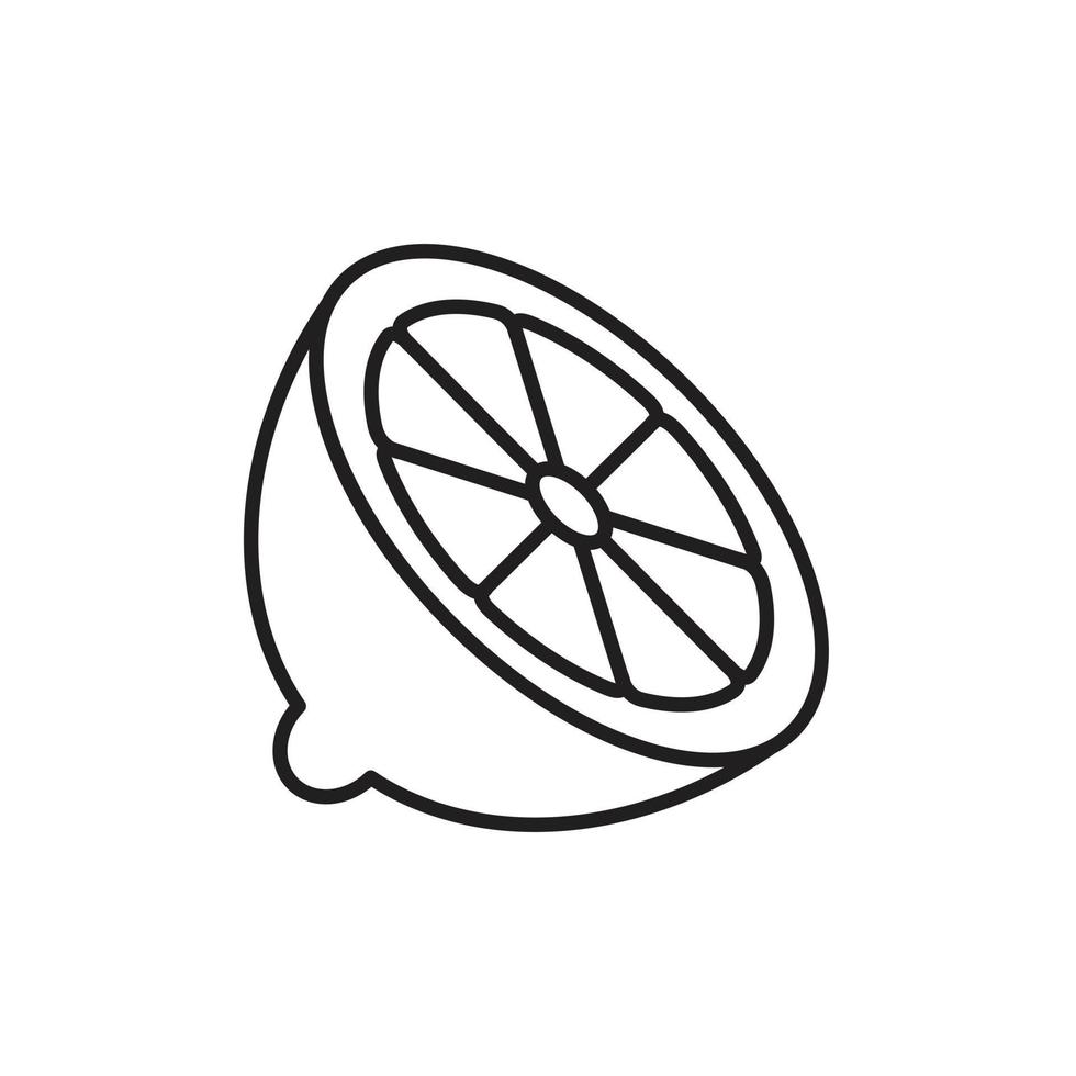zitronensymbolvorlage schwarze farbe editierbar. Flache Vektorillustration des Zitronenikonensymbols für Grafik- und Webdesign. vektor