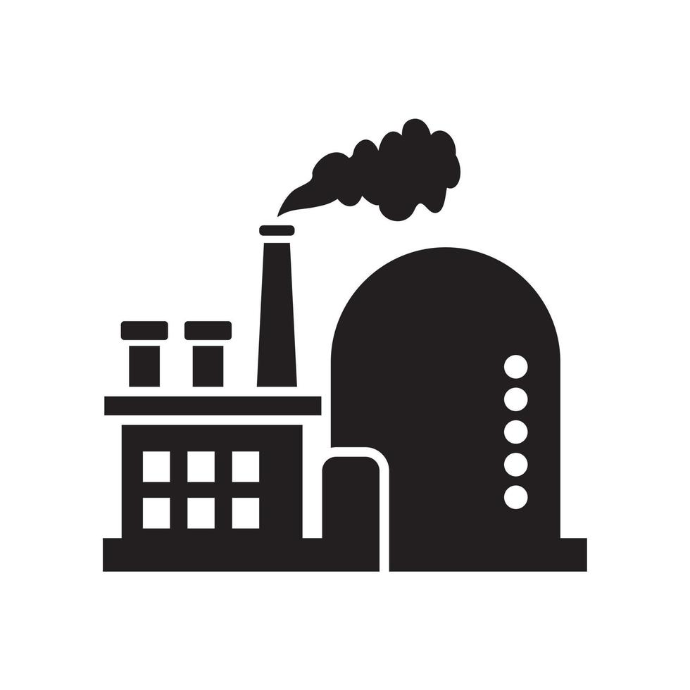 fabriks eko kraftverk industriell ikon mall svart färg redigerbar. fabriks eko kraftverk industriell ikon symbol platt vektorillustration för grafisk och webbdesign. vektor