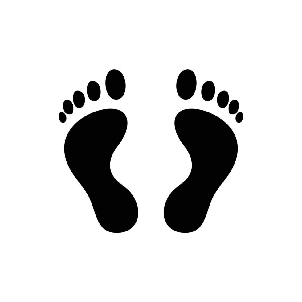fotspår vektor ikon mall svart färg redigerbar. fotspår vektor ikon symbol platt vektor illustration för grafik och webbdesign.