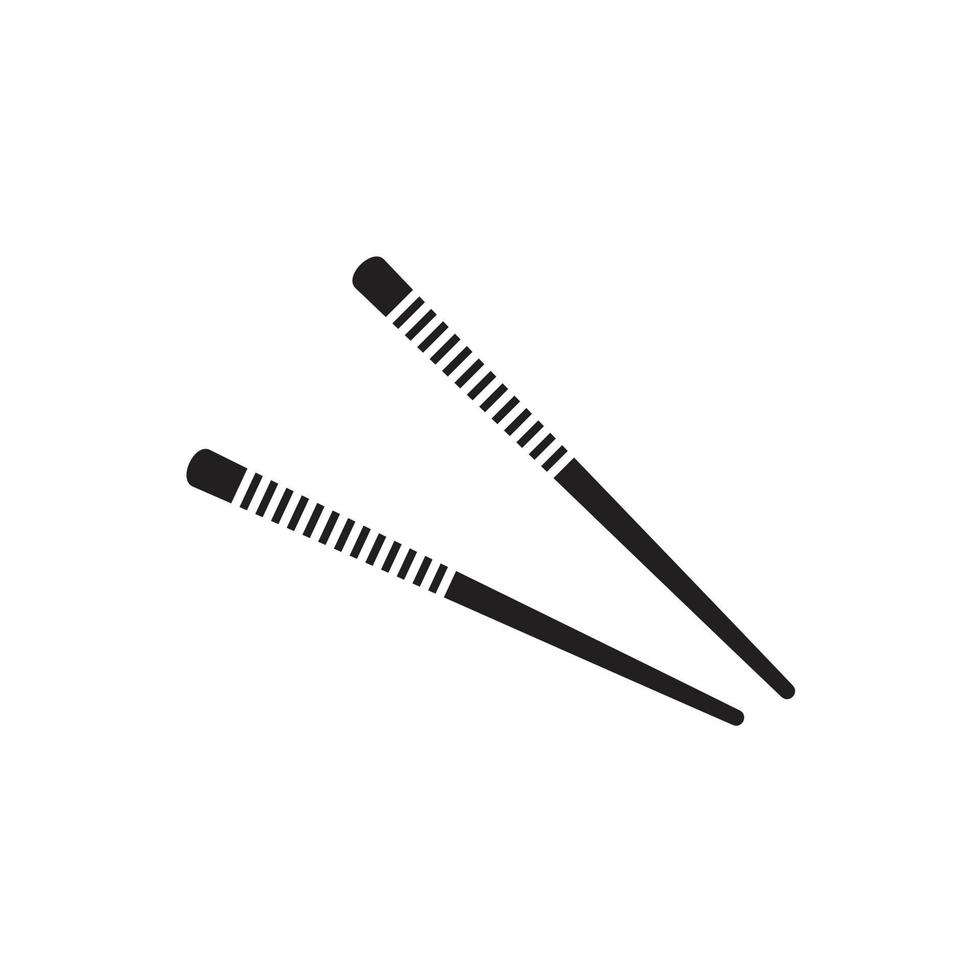 Essstäbchen-Symbolvorlage schwarze Farbe editierbar. flache Vektorillustration des Essstäbchen-Symbolsymbols für Grafik- und Webdesign. vektor
