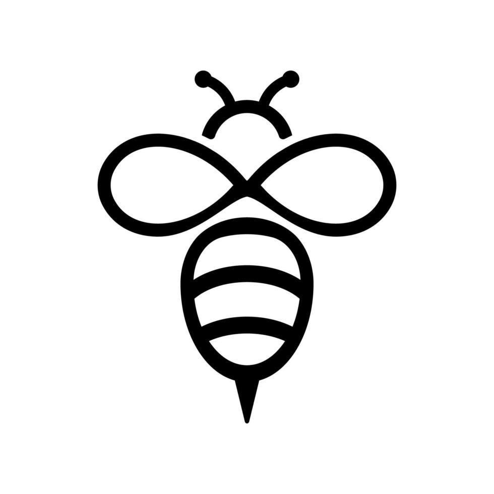 Bienen-Tier-Icon-Design vektor
