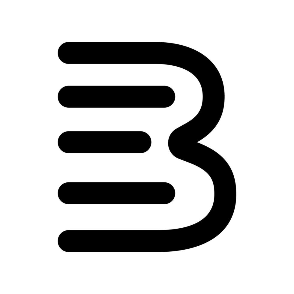 Buchstabe b Buch-Icon-Design vektor